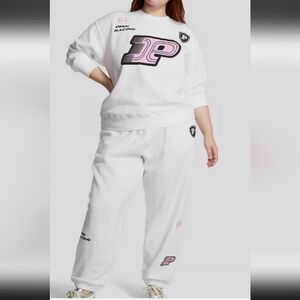 PINK Victoria's Secret White Set with Black Logo
